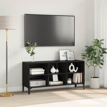 vidaXL Tv-meubelset Zwart 103,5 x 30 x 50 cm Geconstrueerd, Minder dan 50 cm, Verzenden, Nieuw, Minder dan 100 cm
