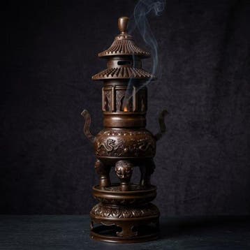 Beeld, Pagode - 32.5 cm - Brons
