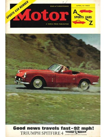 1963 THE MOTOR MAGAZINE 3177 ENGELS, Nieuw, Author
