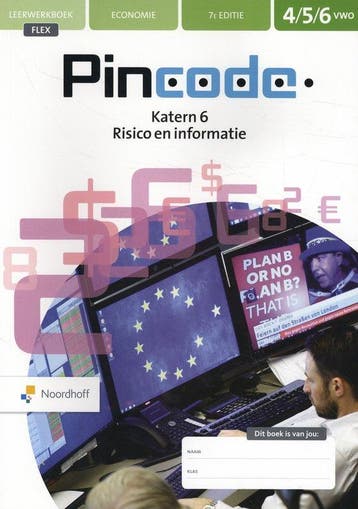 9789001753764 Pincode vwo katern 6 Risico en Informatie F..., Verzenden, Zo goed als nieuw