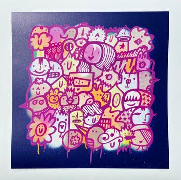 Kev Munday - Bubblegum Crowd - Limited Edition Art Print, Antiek en Kunst