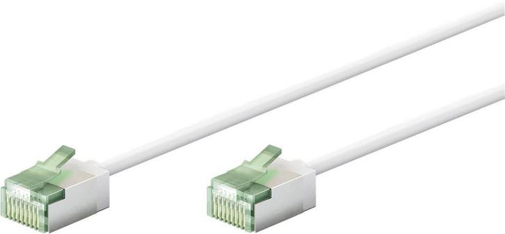 Ultraflexibele 5M CAT 8.1-patchkabel, slank, U/FTP, wit, Computers en Software, Pc- en Netwerkkabels, Nieuw, Ophalen of Verzenden