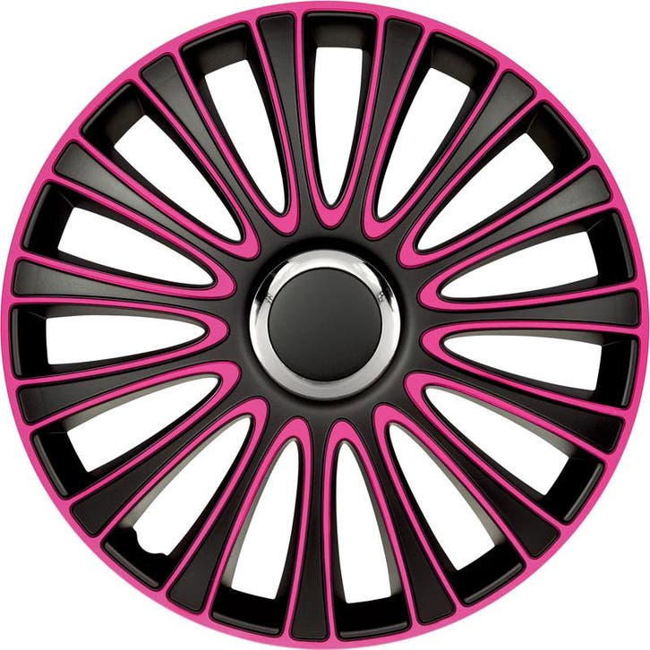 Wieldoppen  LeMans 17-inch zwart/roze, Auto diversen, Wieldoppen, Verzenden