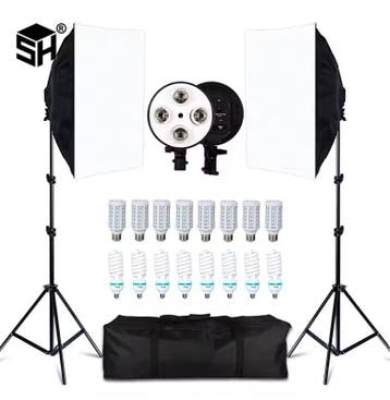 50x70cm Softbox Set met 8 Lampen Studio Verlichting, Verzenden, Nieuw