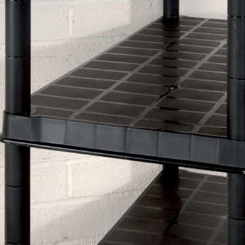 vidaXL Opbergrek 5-laags 170x40x185 cm kunststof zwart, Huis en Inrichting, Verzenden, Nieuw