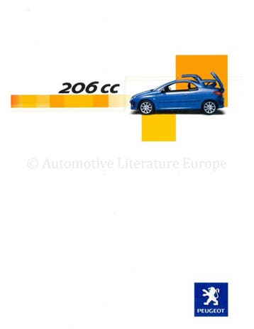 2004 PEUGEOT 206 CC BROCHURE NEDERLANDS, Nieuw, Peugeot, Author