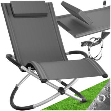 Ligbed Paulina ergonomisch, opvouwbaar, 150 kg - grijs, Tuin en Terras, Tuinsets en Loungesets, Verzenden, Nieuw