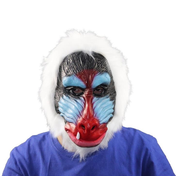 Mandril apenmasker, Hobby en Vrije tijd, Feestartikelen, Nieuw, Verzenden