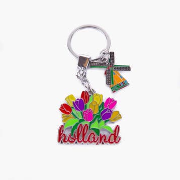 Sleutelhanger tulpenbos en bedel Holland, Ophalen of Verzenden, Nieuw