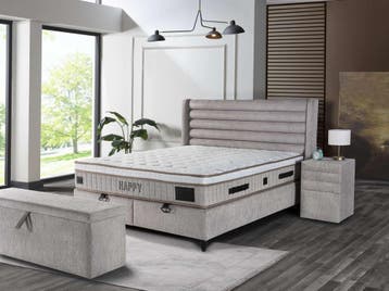 Boxspring HAPPY met opbergfunctie - diverse maten, Huis en Inrichting, Slaapkamer | Boxsprings, Verzenden, Nieuw, Tweepersoons
