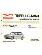 1986 TOYOTA STARLET SNEL ONDERDELENHANDBOEK ENGELS, Auto diversen