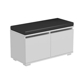 [en.casa] Schoenenrek Brande 42x80x35 cm wit, Verzenden, Nieuw