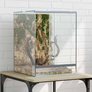 vidaXL Terrarium met opslag Transparant 30 x 30 x 40 cm Glas, Dieren en Toebehoren, Overige Dieren-accessoires, Verzenden, Nieuw