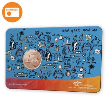 Goede voornemens 2026 - 1 cent in coincard, Verzenden