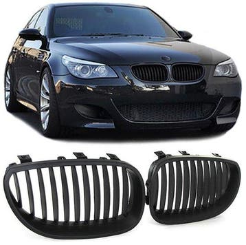 Mat zwarte grillen passend voor BMW 5 serie E60 en E61 mo..., Verzenden, Nieuw