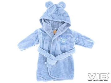 VIB Badjas met Oortjes IM BEARY CUTE Dusty Blue, Hobby en Vrije tijd, Ophalen of Verzenden, Nieuw