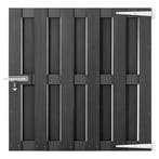 vidaXL Poort 100x100 cm HKC grijs, Tuin en Terras, Verzenden, Nieuw