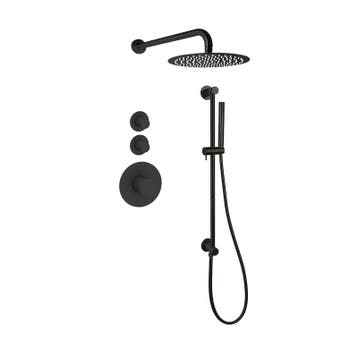 Sani Royal Pro Inbouw Regendouche Mat Zwart Messing, Nieuw
