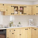 vidaXL Kast SKI HoningBruin 80 x 32 x 60 cm Massief, Verzenden, Nieuw, Bruin