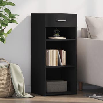 vidaXL Dressoir 40x42,5x93 cm bewerkt hout zwart, Huis en Inrichting, Kasten | Dressoirs, Minder dan 50 cm, Verzenden, Nieuw, 25 tot 50 cm