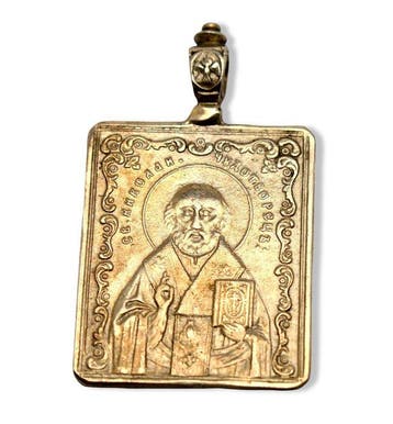 Russisch Rijk - 84 zilver - orthodox icoon - Hanger