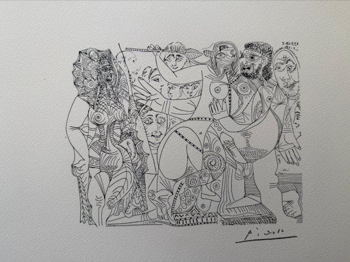 Pablo Picasso (1881-1973) - Superproduction Hollywoodienne,, Antiek en Kunst, Antiek | Overige Antiek