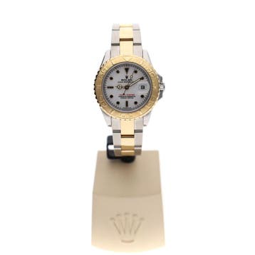 Rolex Yacht-Master Ladies 29mm 69623; Automatisch Dames H..., Overige merken, Gebruikt, Overige materialen, Ophalen of Verzenden
