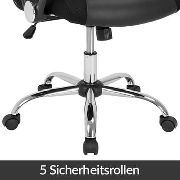 Ergonomische Bureaustoel Zwart Kunstleer 122x51x52cm, Verzenden, Nieuw in verpakking
