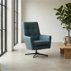 Leren draaifauteuil Central - Toledo Whale (blauw/grijs), Nieuw, Ophalen of Verzenden, 75 tot 100 cm, Industrieel, Modern