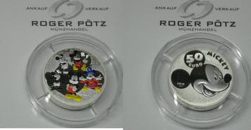 Frankreich 50 Euro 2016 Mickey Mouse 5 Unzen zilver color..., Verzenden
