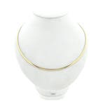 Bicolor gouden omega schakelcollier; Dancangelo (Ketting), Ophalen of Verzenden, Gebruikt, Overige kleuren, Goud