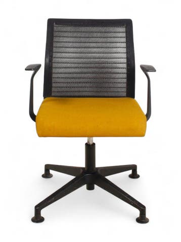 Steelcase Think vergaderstoel, zwart-okergeel, Huis en Inrichting, Stoelen, Ophalen of Verzenden, Gebruikt, Overige kleuren