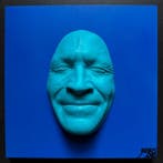 gregos - Blue light smile on blue background
