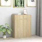 vidaXL Dressoir 60x30x75 cm bewerkt hout sonoma eikenkleurig, Verzenden, Nieuw, 50 tot 100 cm, 25 tot 50 cm