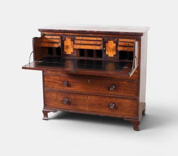 Prachtige antieke George III mahonie secretaire-chest,