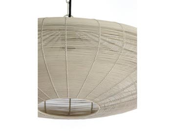 Light & Living Bahoto - Hanglamp - Ø60 x H23 cm - Mat Crème, Huis en Inrichting, Verzenden, Nieuw