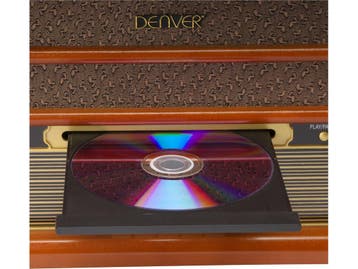 Denver MRD-51 - Retro Platenspeler - DAB+ Radio USB Opname, Verzenden, Zo goed als nieuw