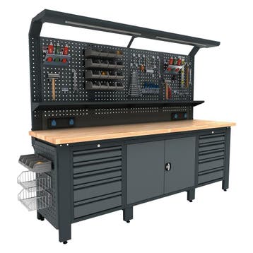 Industriele werkbank 250cm, Verzenden, Nieuw, Bankschroef