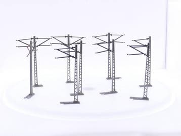 Schaal H0 Kleinbahn , 5 stuks enkel bovenleidingmast met..., Hobby en Vrije tijd, Modeltreinen | H0, Ophalen of Verzenden, Gebruikt