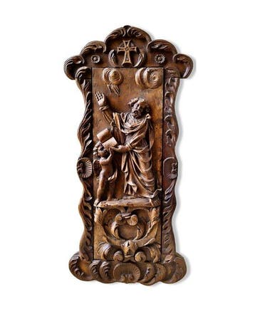 Oratoriumpaneel - Sint-Matthijs - 41 x 85 cm - Hout -