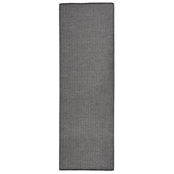 vidaXL Buitenkleed platgeweven 80x250 cm grijs, Verzenden, Nieuw, Grijs