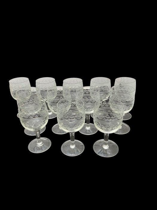 Drinkservies (12) - Kristal - Oude glazen, Antiek en Kunst, Antiek | Glas en Kristal