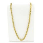 Lange gouden herenketting met zirconia; Magnum chain, Sieraden, Tassen en Uiterlijk, Kettingen, Gebruikt, Overige kleuren, Ophalen of Verzenden