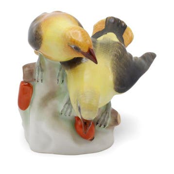 Herend - Beeldje - Golden Oriole Pair - Porselein