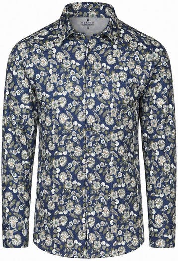 Desoto Overhemd Autumn Navy maat M Heren, Kleding | Heren, Verzenden, Nieuw, Blauw, Desoto