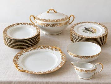 Limoges - Bernardaud & Cie - Bord (27) - décor de poissons