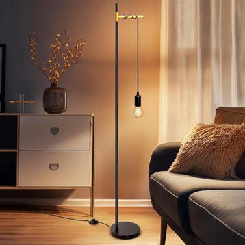 Vloerlamp - Staande lamp - Industriëel - 150 cm - Wit - Aigo, Huis en Inrichting, Verzenden, Zo goed als nieuw