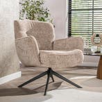 *WOONWINKEL* Draaibare Fauteuil Zand, Huis en Inrichting, Fauteuils, Verzenden, Nieuw, Stof