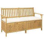 vidaXL Opslagbank met kussen met opslag met de deur 148 x 63, Tuin en Terras, Verzenden, Nieuw