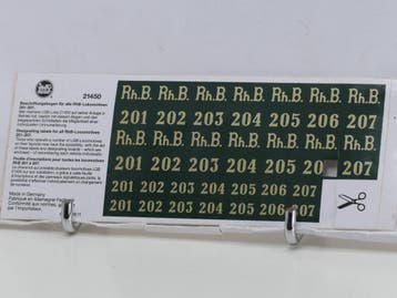 LGB stickervel 097 voor o.a. LGB 21450 Rhb Lokomotiven 20..., Gebruikt, Overige typen, Ophalen of Verzenden, LGB